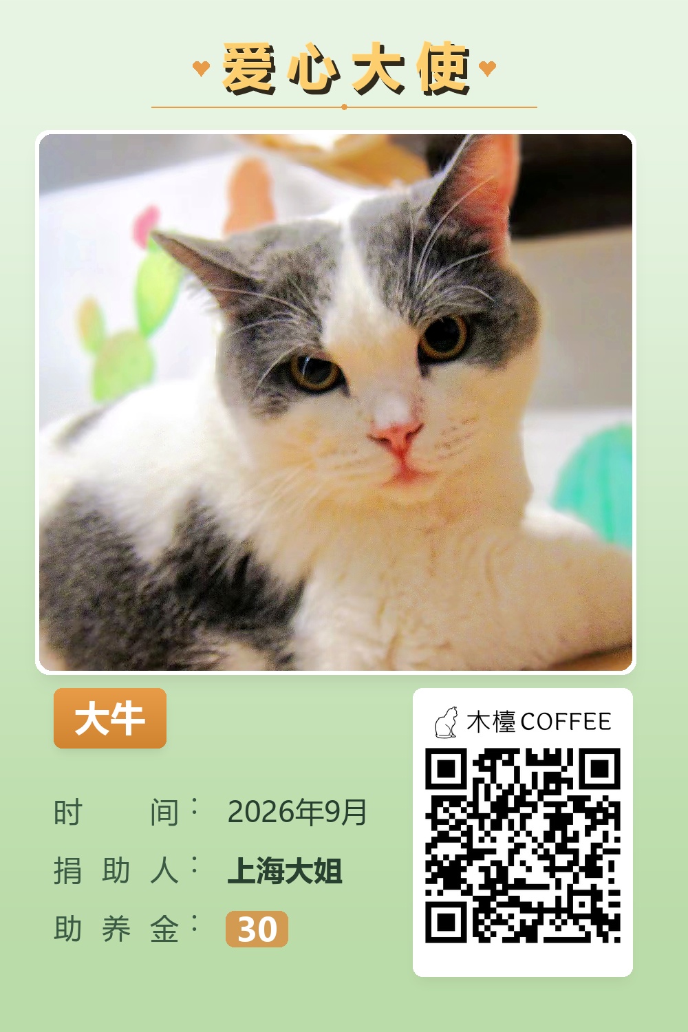 大牛 助养记录