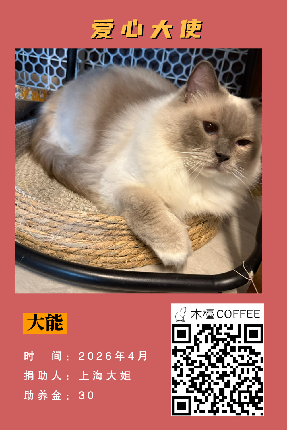 大能 助养记录