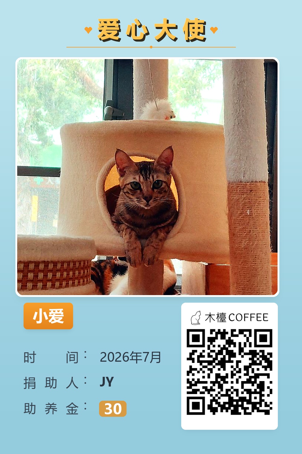 小爱 助养记录