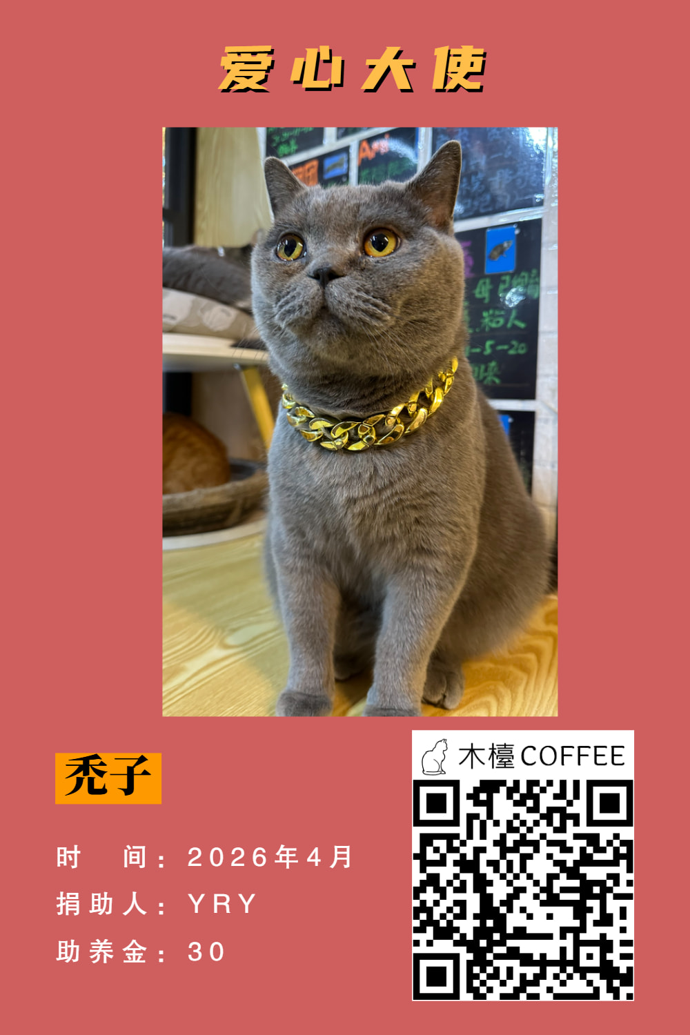 禿子 助养记录