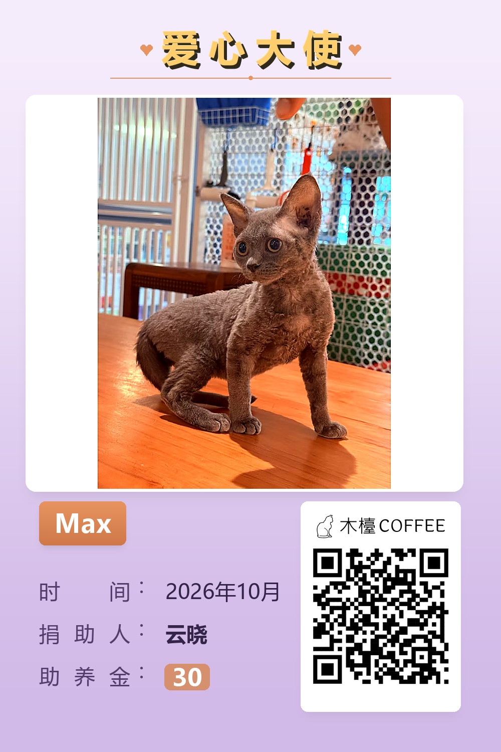 Max 助养记录
